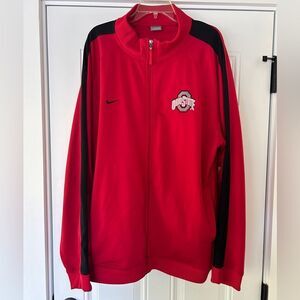 Nike Ohio State men’s zip up long sleeve red track jacket XXL
